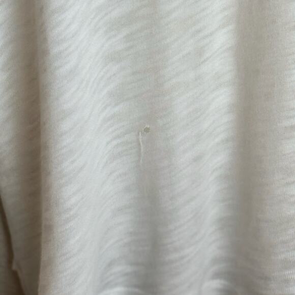 ATM Anthony Thomas Melillo White Slub Cotton Tee Shirt XL Lightweight Sheer Top - Picture 8 of 12